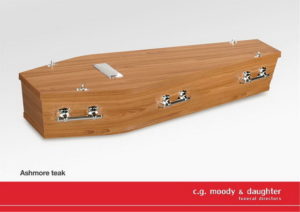 laminated coffin Ashmore-teak